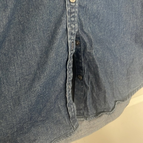 J Crew Denim Ruffleneck classic-fit boy shirt in chambray Size Xxs - Picture 4 of 11